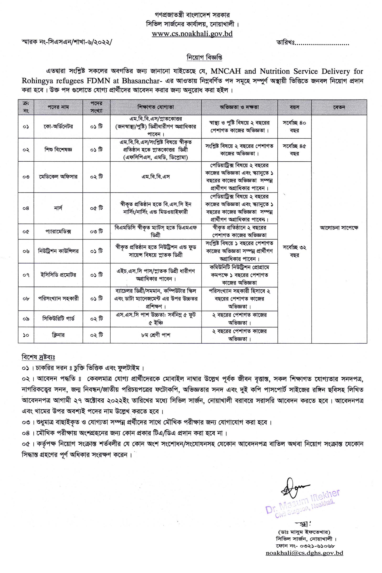 একাধিক পদে জনবল নিয়োগ দেবে সিভিল সার্জনের কার্যালয়, একাধিক পদে জনবল নিয়োগ দেবে সিভিল সার্জনের কার্যালয় cs govt job, সিভিল সার্জন কার্যালয়ে নিয়োগ, সরকারি চাকরি, সরকারি চাকরির খবর, govt job, gov job, 