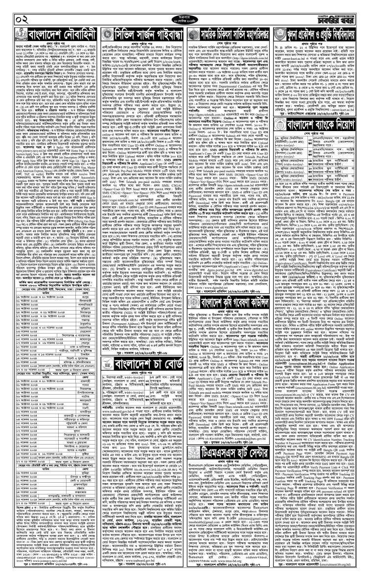 Saptahik Chakrir Khobor, সাপ্তাহিক চাকরির খবর, Saptahik Chakrir Khobor Potrika 20/09/2024, সাপ্তাহিক চাকরির খবর পত্রিকা, 